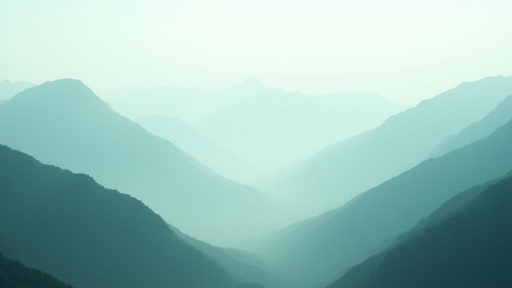 日本の美しい山々の風景を覆う霧の中のサービス紹介